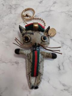 【極美品】GUCCI　グッチ　猫　キーホルダー　グッチョリ　シェリー　チャーム 極美品】GUCCIグッチ猫キーホルダーグッチョリシェリーチャーム