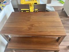 ニトリダイニングテーブル引き出し付天然木化粧繊維板135㌢×80×70