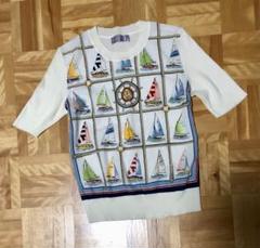 caravan キャラバン 異素材　半袖　ニット　極美品