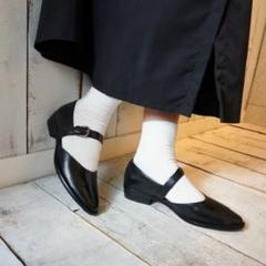 美品アポムapomストラップシューズパンプス黒ブラック37
