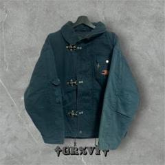 古着VINTAGEジャケットブルゾン EGEMONY ファイヤーマンダック 短丈 X VINTAGE】Fireman Buckle Design Vintage Loose Duck Jacket