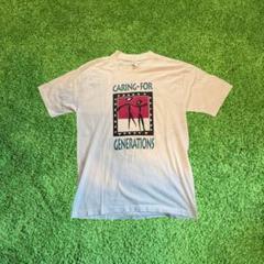 80s-90s ビンテージ　アメリカ製　Tシャツ　プリント　ホワイト　L