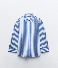 ZARA ストライプオーバーサイズ　ポプリンシャツ　2025年春夏　完売品 ZARA ストライプオーバーサイズ ポプリンシャツ 2025年春夏 完売