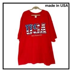 made in USA　Tシャツ　アメカジ　アメリカ製　星条旗　プリント　半袖