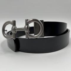 【美品】　サルヴァトーレフェラガモ ベルト　ヴァラ　ブラック　黒 Salvatore Ferragamo (サルヴァトーレフェラガモ) リバーシブル