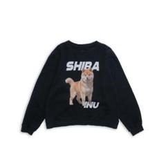 古着 柴犬 スウェット ブラック サイズM*ST143