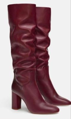 ZARA ザラ レザーロングブーツ 35