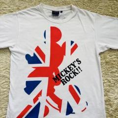 レア　ディズニー　MICKEY'S ROCK Tシャツ　L ホワイト