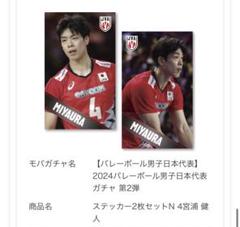 2024男子日本代表応援Tシャツ　宮浦健人　L 男子バレー 応援Tシャツ2024 宮浦健人 ユニフォーム - ウェア