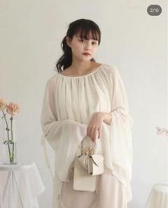 【匿名配送】muguet angel aile blouse ivory