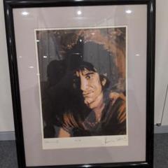 額縁付き 絵画 中型 ロンウッド リトグラフ　スライドオンディスⅡ 人物画 額縁付き 絵画 中型 ロンウッド リトグラフ スライドオンディス