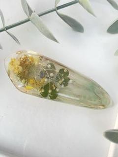 レジン ヘアクリップ ドライフラワー