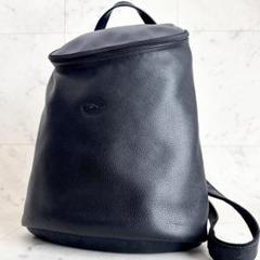LONGCHAMP ロンシャン 巾着 リュック バックパック ネイビー シボ革 ロンシャン リュック バックパック プリアージュシティ ネイビー