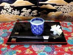 伊万里　ベロ藍　市松紋様　覗き　のぞき　猪口　C262AS-fbqa 伊万里 ベロ藍 市松紋様 覗き のぞき 猪口 C262AS-fbqa - メルカリ