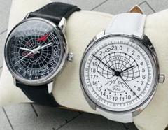 Raketa ラケタ 黒白2個まとめて 24時間時計 北極圏オマージュ Raketa ラケタ 黒白2個まとめて 24時間時計 北極圏オマージュ