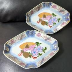 伊万里 色絵金彩 なます皿 膾皿 取り皿 花鳥図 梅 吉祥文様