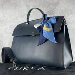 ★極美品 FURLA メルキュリオ ビジネスバッグ 2way B4 ネイビー ☆極美品 FURLA メルキュリオ ビジネスバッグ 2way B4 ネイビー
