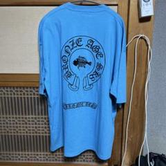 BRONZE AGE ブロンズエイジ Tシャツ Lサイズ ライトブルー　刺繍 BRONZE AGE tシャツ ブロンズ エイジ ピグメントTシャツ メンズ