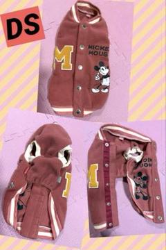 Mickey Mouse embroidered leather jacket Stadium Jumper