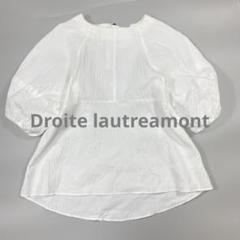 Droite lautreamont ふんわりスリーブジャガードブラウス