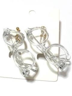 大人気♡再販♡ NEWメガネ　ピアス4 可愛い　サージカル変更可能