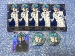 ツイステ展　ブレイジングジュエル　缶バッジ　オーロラカード　フロイド ツイステ】フロイド ブレイジングジュエル 缶バッジ