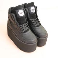 特価◆Buffalo LONDON Aspha ロゴ チャンキーモカシン 厚底 Buffalo LONDON(バッファローロンドン) スニーカー(レディース