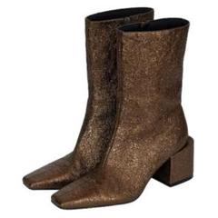 AMERI アメリ メッシュブーツ ベージュ 23.5 TRIANGLE HEEL MESH BOOTS（ブーツ）｜Ameri（アメリ）の