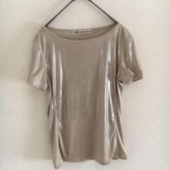 【LES HALLS】レアール【M】光沢Tシャツ　肌色系　キレイめ　カジュアル