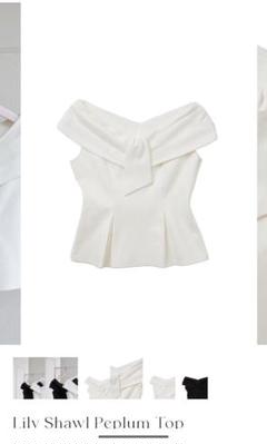 専用Her lip to Lily Shawl Peplum Top M - メルカリ