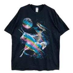 ギルダン Tシャツ 2XL 宇宙ユニコーン猫 スペースギャラクシー【4197】