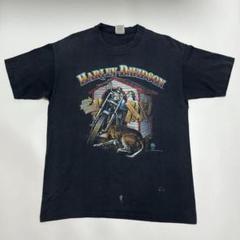 80s ハーレー USA製 ビンテージ ハーレーTシャツ ブラック L 6813