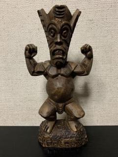 ＠キョンシー　パラオ　戦士彫刻　2点セット　置物　南の島　伝統工芸品 楽天市場】木彫り 仏像 仁王像(金剛力士像) 高さ23cm 欅製