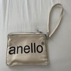 anello ベージュ キャンバス ポーチ