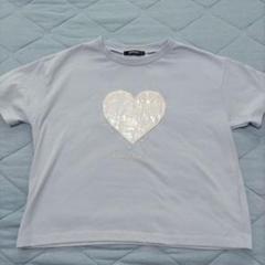 ハート型プリント Tシャツ 140