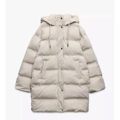 ZARA｜キルティングアノラック フードダウンジャケット 防水防風