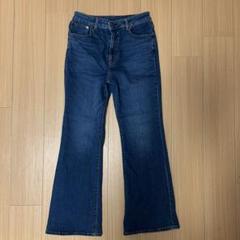 半端丈 クロップド? ストレート?パンツ 白 海 えんじ色 鳥 カモメ ZARA