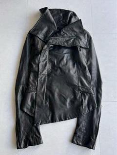 EKAM フード付き 変形ライダース M 羊革 メンズ EKAM エカム 変形 レザー ライダース ジャケット GACKT HYDE 革