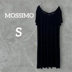 MOSSIMO 【S】ブラック ミニワンピース チュニック 半袖 ストレッチ