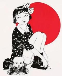 少女椿　みどり　Tシャツ　丸尾末広　白　ホワイト　昭和レトロ　漫画