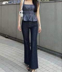 【新品未使用】 MOUSSY MVS BLACK FLARE 25インチ【美脚】 美品 MOUSSY MVS BLACK フレア 25