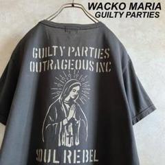 希少 初期タグ ワコマリア プレイングマリアtシャツ 黒 墨黒