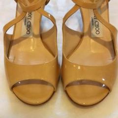 上品 再値下げ⭐︎JIMMY CHOO オレンジ ミュール 37 靴 靴 - 靴