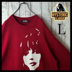 【美品】ヒステリックグラマー ヒスガール ニット セーター M 赤 レッド 白 HYSTERIC GLAMOUR（ヒステリックグラマー）の「VIXEN GIRL