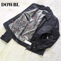 年末のプロモーション 未使用】 DOWBL レザージャケット 44 M ペイズリー柄 山羊革 ジャケット・アウター