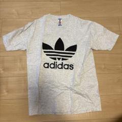 adidas グレー Tシャツ Lサイズ　トレフォイルロゴ　国旗タグ