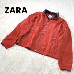 【ZARA】ザラ ジャンパー ジップアップ レッド 赤 フード付き L