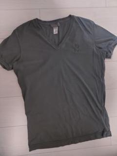 DIESEL ディーゼル グレー Vネック Tシャツ Mサイズ