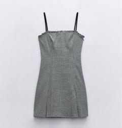 ZARA ギンガムチェック　キャミ　ミニ　ワンピース
