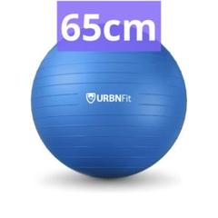 URBNFit バランスボール 65cm スポーツ エクササイズ ブルー 青